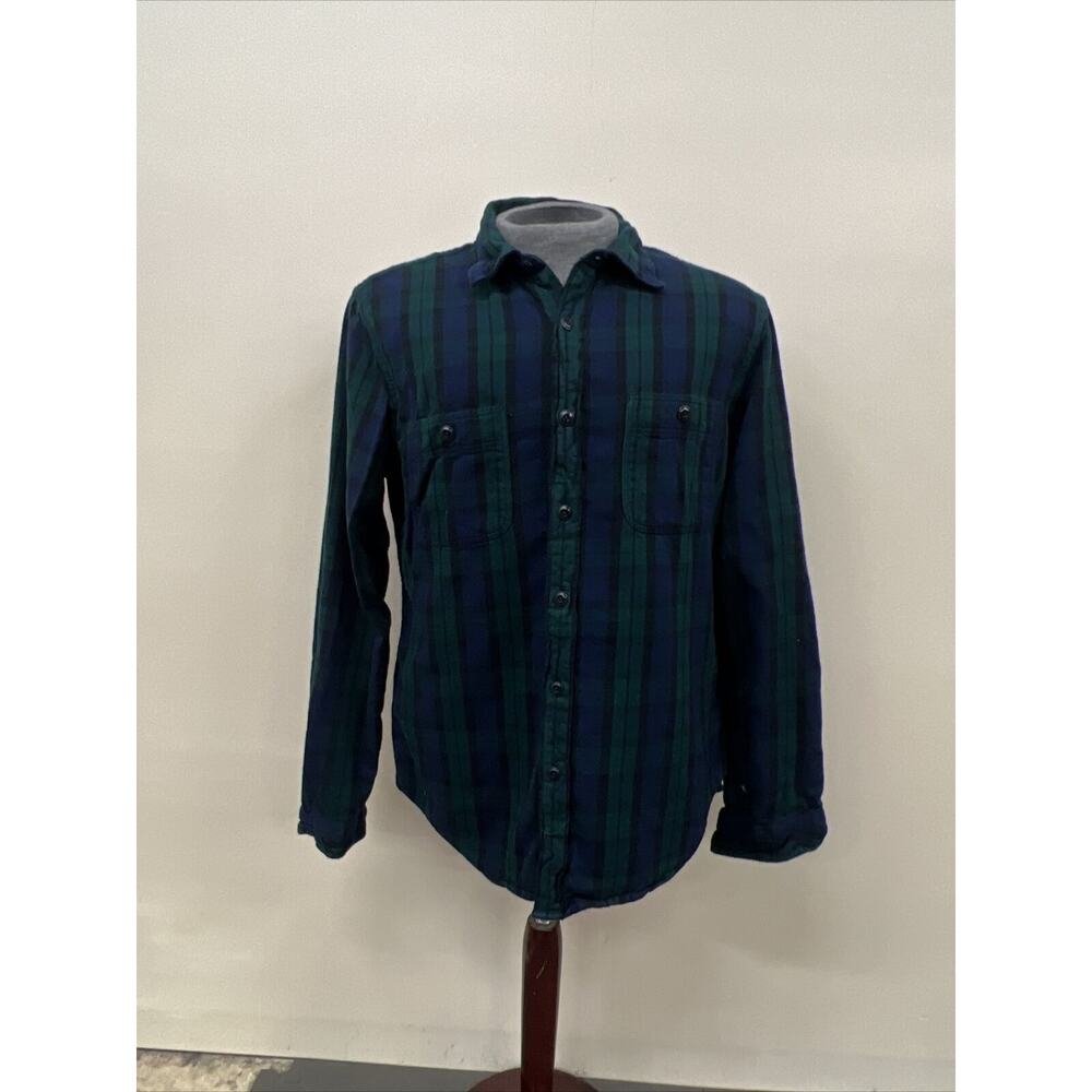 (3) J. Crew Mens Mid-Weight Flannel Shirt Plaid Button Down Slim Fit Large Chrty - Picture 2 of 16